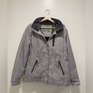 Lole Ski Snowboard Winter Jacket Women’s Large Black White Houndstooth
